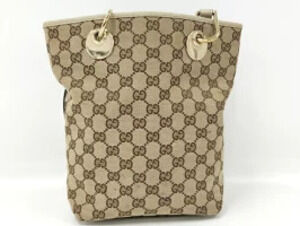 Gucci brown bag tote GG canvas handbag